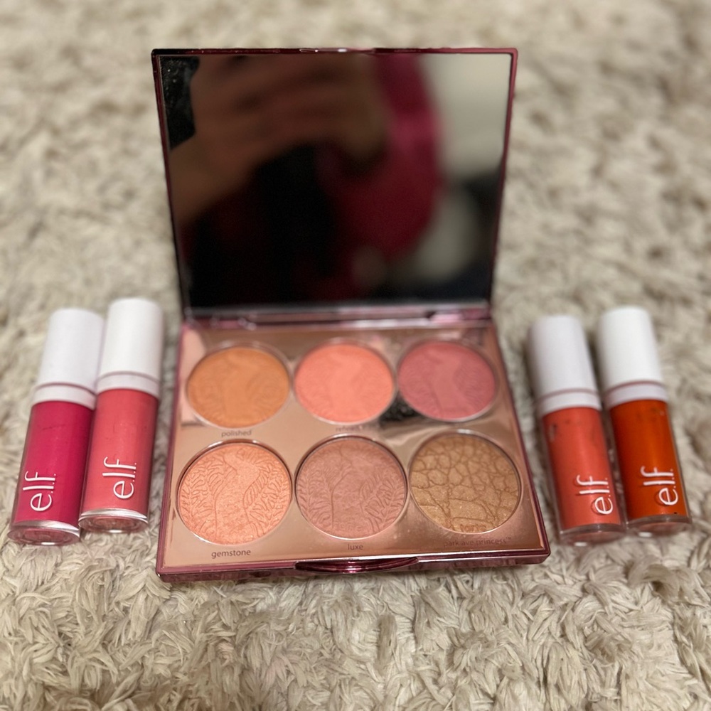 SOLD tarte palette and elf blushes